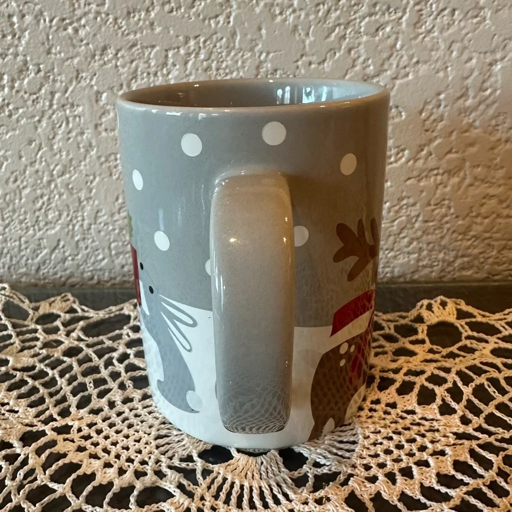 Crate&Barrel Joan Anderson Winter Holiday Critters Mug